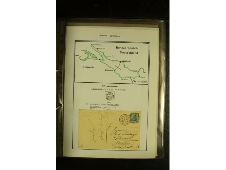 1894/1955, umfangreiche Sammlung "Schiffspost auf dem Bodensee und Starnberger See" mit ca. 90 Briefen und Karten inkl. einig