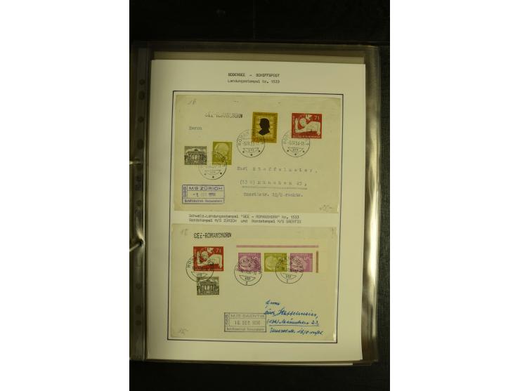 1894/1955, umfangreiche Sammlung "Schiffspost auf dem Bodensee und Starnberger See" mit ca. 90 Briefen und Karten inkl. einig