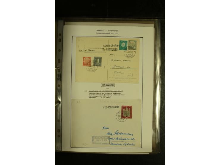 1894/1955, umfangreiche Sammlung "Schiffspost auf dem Bodensee und Starnberger See" mit ca. 90 Briefen und Karten inkl. einig