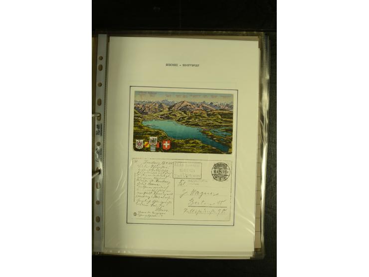 1894/1955, umfangreiche Sammlung "Schiffspost auf dem Bodensee und Starnberger See" mit ca. 90 Briefen und Karten inkl. einig