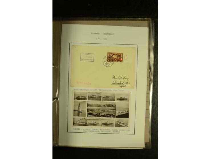 1894/1955, umfangreiche Sammlung "Schiffspost auf dem Bodensee und Starnberger See" mit ca. 90 Briefen und Karten inkl. einig