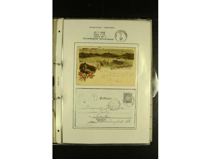 1894/1955, umfangreiche Sammlung "Schiffspost auf dem Bodensee und Starnberger See" mit ca. 90 Briefen und Karten inkl. einig