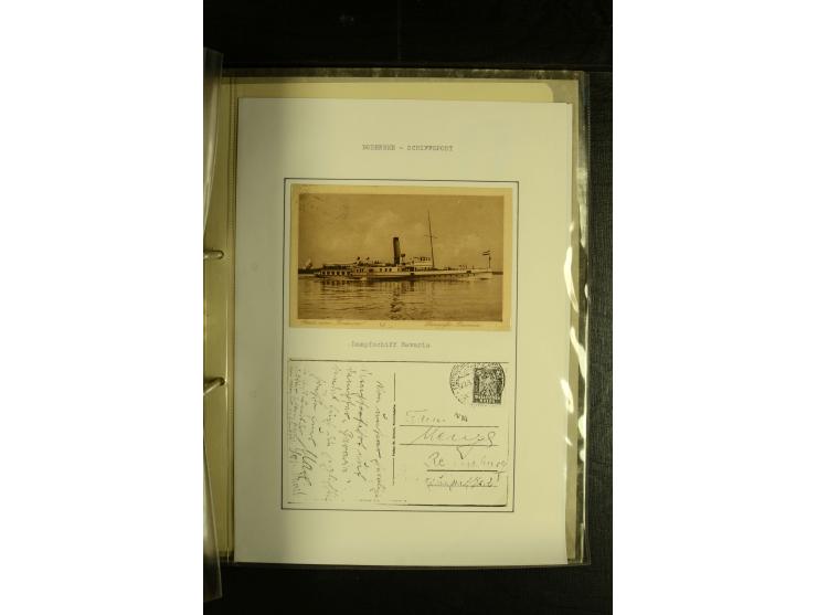 1894/1955, umfangreiche Sammlung "Schiffspost auf dem Bodensee und Starnberger See" mit ca. 90 Briefen und Karten inkl. einig