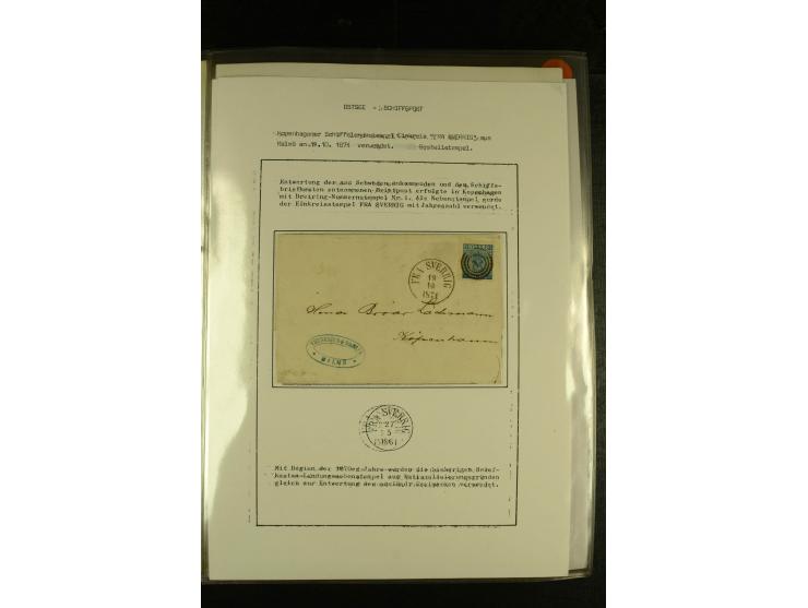 1841/1950, kleine Sammluing "Schwedische Schiffspost" mit über 60 Briefen und Karten, einigen Briefstücken und wenigen losen 