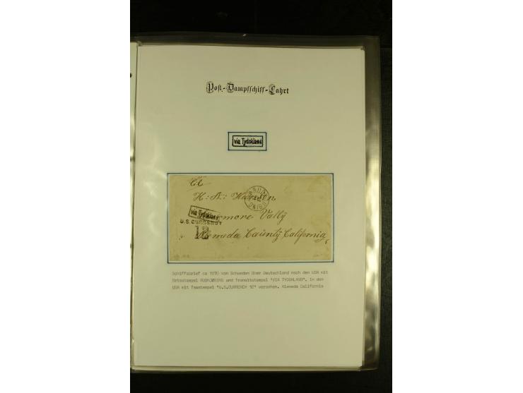 1841/1950, kleine Sammluing "Schwedische Schiffspost" mit über 60 Briefen und Karten, einigen Briefstücken und wenigen losen 