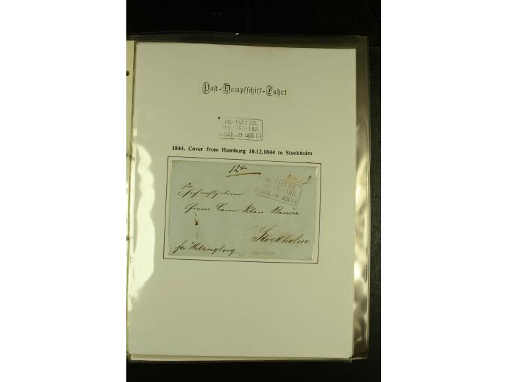 1841/1950, kleine Sammluing "Schwedische Schiffspost" mit über 60 Briefen und Karten, einigen Briefstücken und wenigen losen 