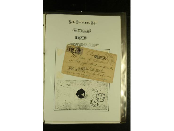 1841/1950, kleine Sammluing "Schwedische Schiffspost" mit über 60 Briefen und Karten, einigen Briefstücken und wenigen losen 
