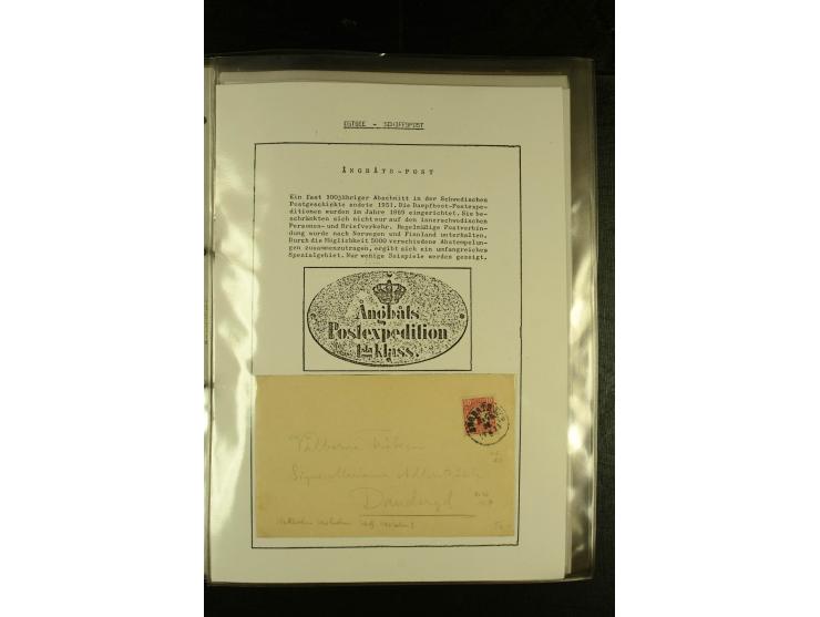 1841/1950, kleine Sammluing "Schwedische Schiffspost" mit über 60 Briefen und Karten, einigen Briefstücken und wenigen losen 
