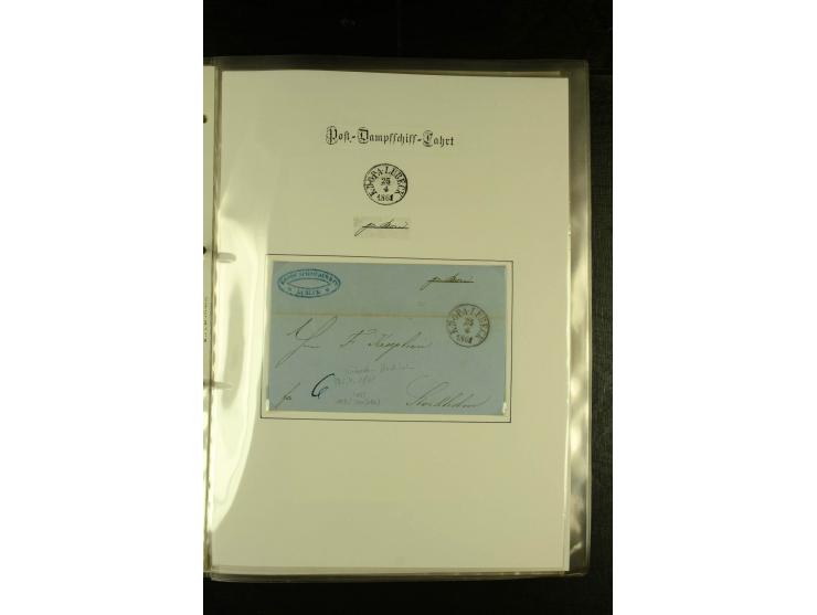 1841/1950, kleine Sammluing "Schwedische Schiffspost" mit über 60 Briefen und Karten, einigen Briefstücken und wenigen losen 