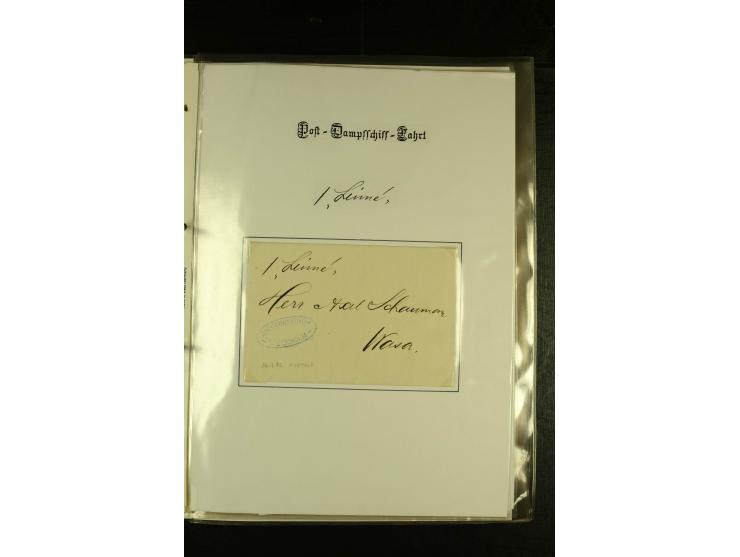 1841/1950, kleine Sammluing "Schwedische Schiffspost" mit über 60 Briefen und Karten, einigen Briefstücken und wenigen losen 