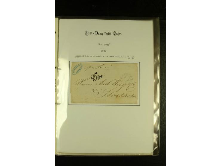 1841/1950, kleine Sammluing "Schwedische Schiffspost" mit über 60 Briefen und Karten, einigen Briefstücken und wenigen losen 