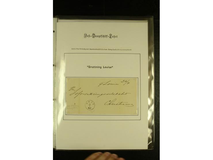1841/1950, kleine Sammluing "Schwedische Schiffspost" mit über 60 Briefen und Karten, einigen Briefstücken und wenigen losen 