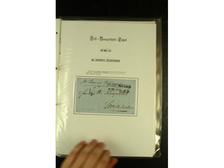 1841/1950, kleine Sammluing "Schwedische Schiffspost" mit über 60 Briefen und Karten, einigen Briefstücken und wenigen losen 