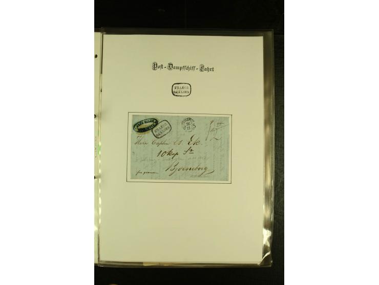 1841/1950, kleine Sammluing "Schwedische Schiffspost" mit über 60 Briefen und Karten, einigen Briefstücken und wenigen losen 