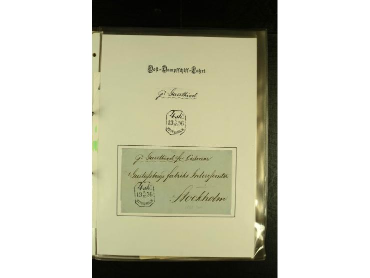 1841/1950, kleine Sammluing "Schwedische Schiffspost" mit über 60 Briefen und Karten, einigen Briefstücken und wenigen losen 