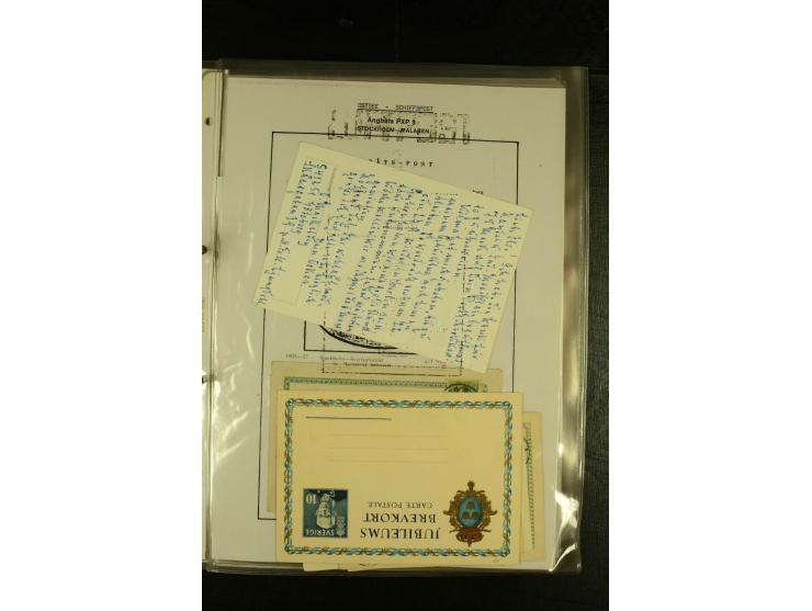 1841/1950, kleine Sammluing "Schwedische Schiffspost" mit über 60 Briefen und Karten, einigen Briefstücken und wenigen losen 