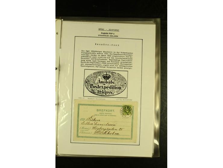 1841/1950, kleine Sammluing "Schwedische Schiffspost" mit über 60 Briefen und Karten, einigen Briefstücken und wenigen losen 