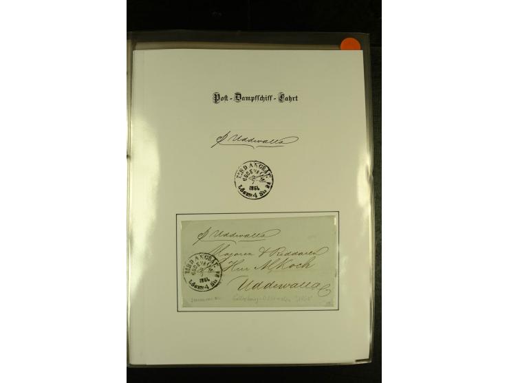 1841/1950, kleine Sammluing "Schwedische Schiffspost" mit über 60 Briefen und Karten, einigen Briefstücken und wenigen losen 
