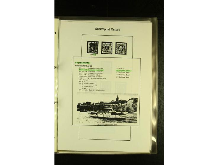 1841/1950, kleine Sammluing "Schwedische Schiffspost" mit über 60 Briefen und Karten, einigen Briefstücken und wenigen losen 