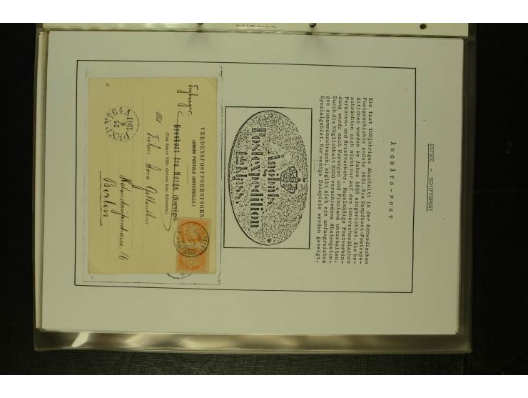 1841/1950, kleine Sammluing "Schwedische Schiffspost" mit über 60 Briefen und Karten, einigen Briefstücken und wenigen losen 