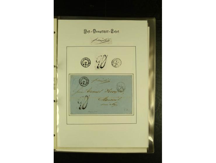 1841/1950, kleine Sammluing "Schwedische Schiffspost" mit über 60 Briefen und Karten, einigen Briefstücken und wenigen losen 