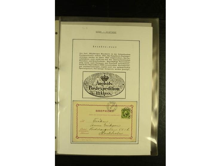 1841/1950, kleine Sammluing "Schwedische Schiffspost" mit über 60 Briefen und Karten, einigen Briefstücken und wenigen losen 