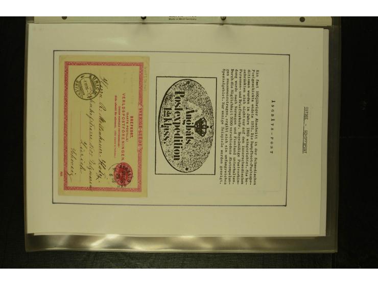 1841/1950, kleine Sammluing "Schwedische Schiffspost" mit über 60 Briefen und Karten, einigen Briefstücken und wenigen losen 