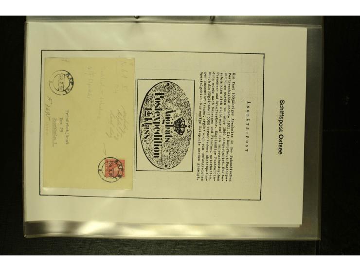 1841/1950, kleine Sammluing "Schwedische Schiffspost" mit über 60 Briefen und Karten, einigen Briefstücken und wenigen losen 