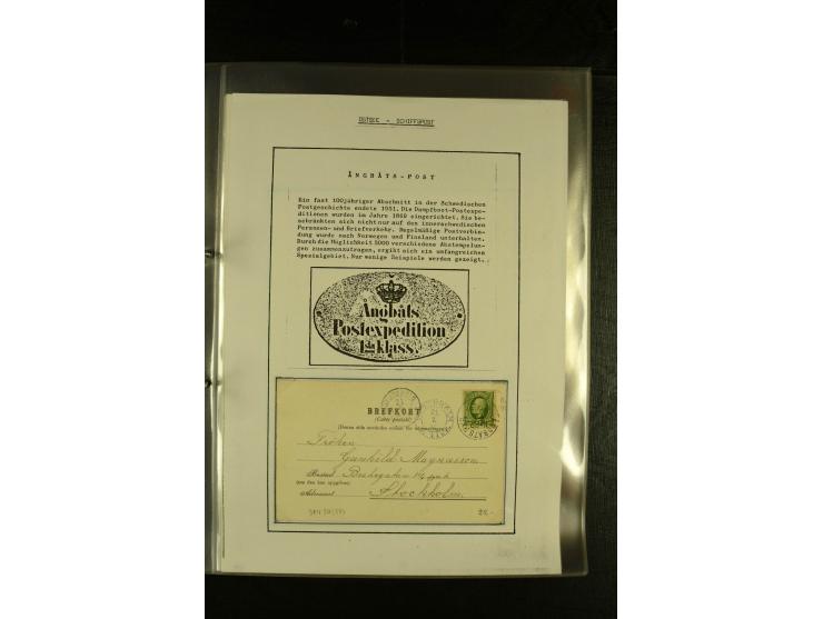 1841/1950, kleine Sammluing "Schwedische Schiffspost" mit über 60 Briefen und Karten, einigen Briefstücken und wenigen losen 