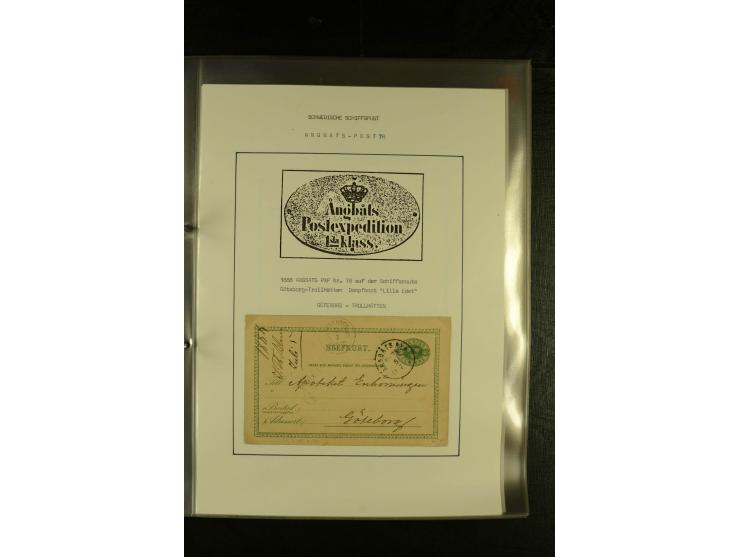 1841/1950, kleine Sammluing "Schwedische Schiffspost" mit über 60 Briefen und Karten, einigen Briefstücken und wenigen losen 