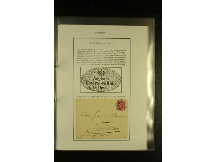 1841/1950, kleine Sammluing "Schwedische Schiffspost" mit über 60 Briefen und Karten, einigen Briefstücken und wenigen losen 