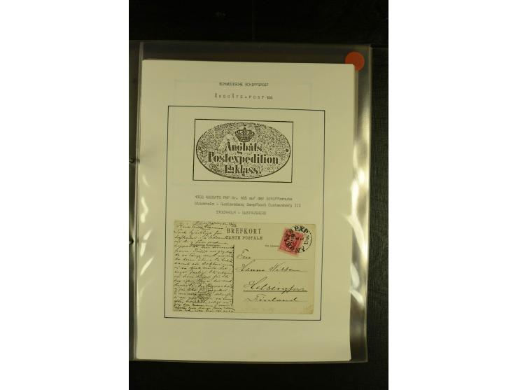 1841/1950, kleine Sammluing "Schwedische Schiffspost" mit über 60 Briefen und Karten, einigen Briefstücken und wenigen losen 