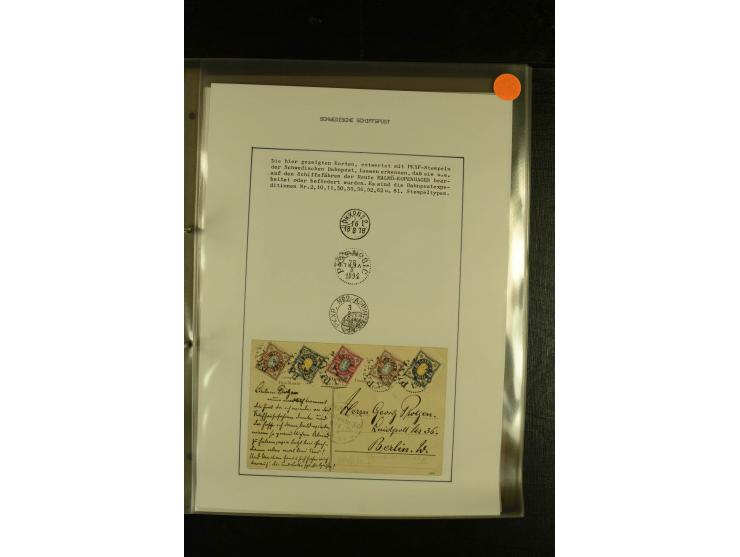 1841/1950, kleine Sammluing "Schwedische Schiffspost" mit über 60 Briefen und Karten, einigen Briefstücken und wenigen losen 