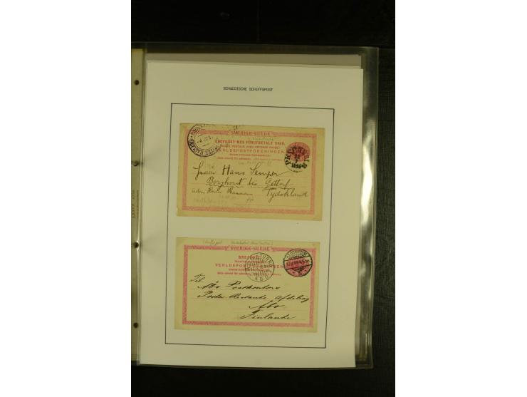 1841/1950, kleine Sammluing "Schwedische Schiffspost" mit über 60 Briefen und Karten, einigen Briefstücken und wenigen losen 