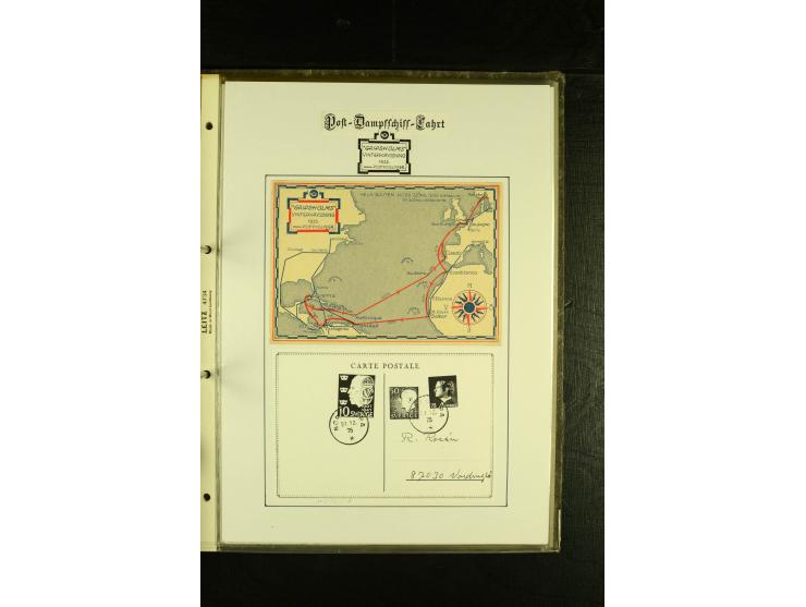 1841/1950, kleine Sammluing "Schwedische Schiffspost" mit über 60 Briefen und Karten, einigen Briefstücken und wenigen losen 