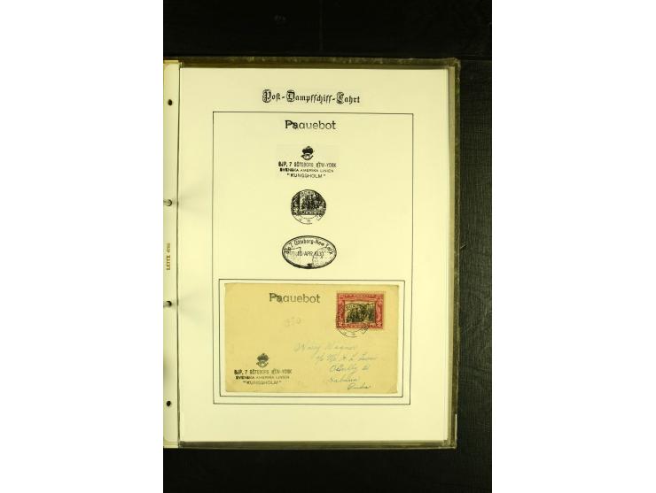 1841/1950, kleine Sammluing "Schwedische Schiffspost" mit über 60 Briefen und Karten, einigen Briefstücken und wenigen losen 