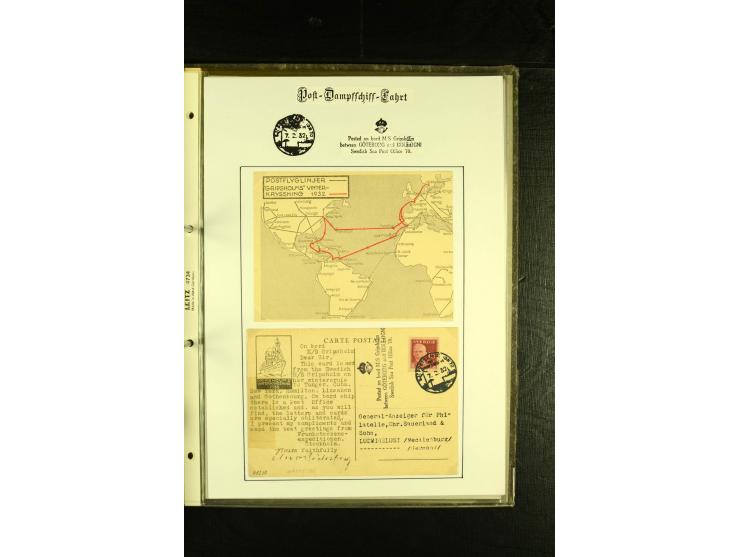 1841/1950, kleine Sammluing "Schwedische Schiffspost" mit über 60 Briefen und Karten, einigen Briefstücken und wenigen losen 
