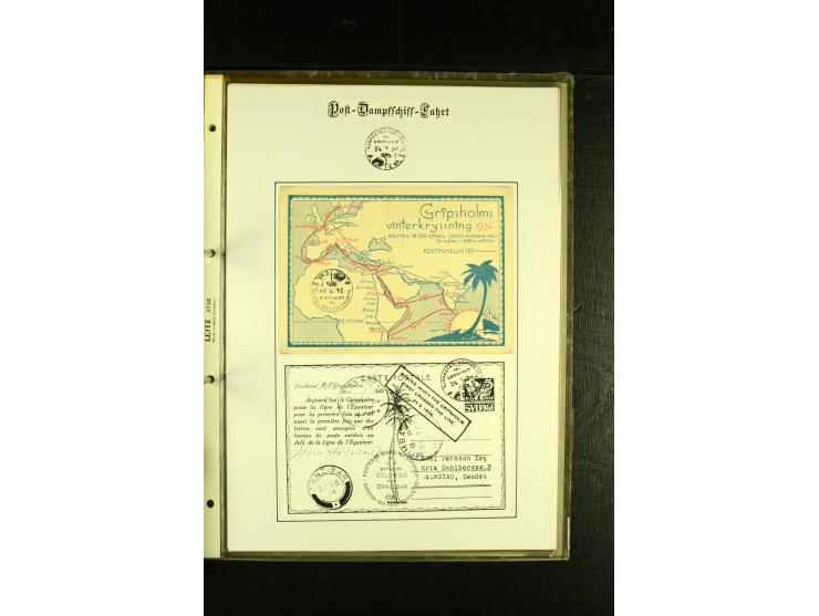 1841/1950, kleine Sammluing "Schwedische Schiffspost" mit über 60 Briefen und Karten, einigen Briefstücken und wenigen losen 