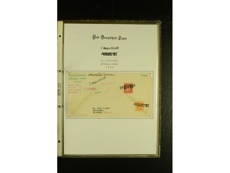 1841/1950, kleine Sammluing "Schwedische Schiffspost" mit über 60 Briefen und Karten, einigen Briefstücken und wenigen losen 