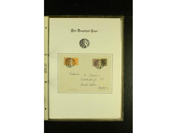 1841/1950, kleine Sammluing "Schwedische Schiffspost" mit über 60 Briefen und Karten, einigen Briefstücken und wenigen losen 