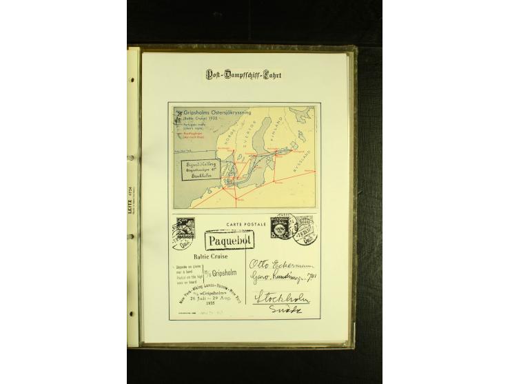 1841/1950, kleine Sammluing "Schwedische Schiffspost" mit über 60 Briefen und Karten, einigen Briefstücken und wenigen losen 