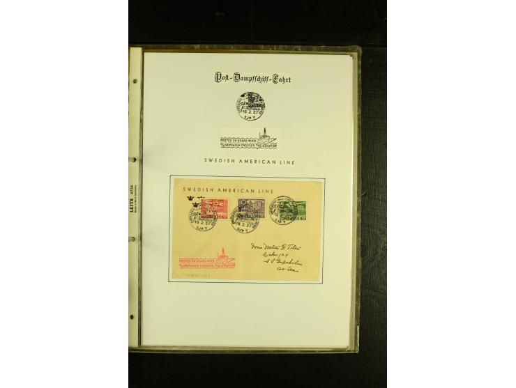 1841/1950, kleine Sammluing "Schwedische Schiffspost" mit über 60 Briefen und Karten, einigen Briefstücken und wenigen losen 