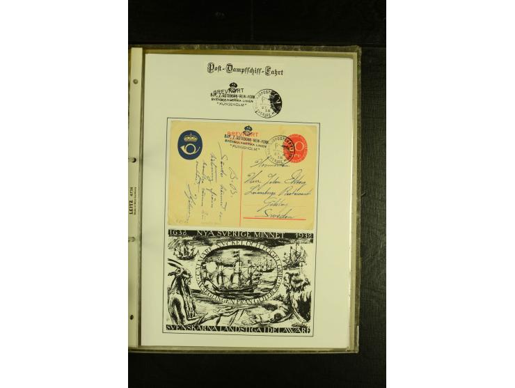 1841/1950, kleine Sammluing "Schwedische Schiffspost" mit über 60 Briefen und Karten, einigen Briefstücken und wenigen losen 