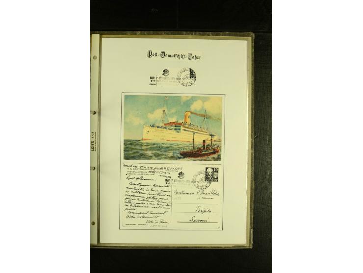 1841/1950, kleine Sammluing "Schwedische Schiffspost" mit über 60 Briefen und Karten, einigen Briefstücken und wenigen losen 