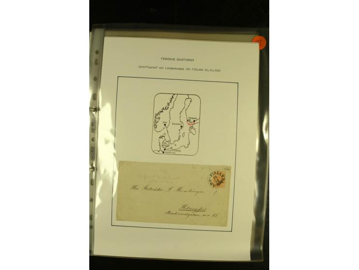 1844/1950 (ca.), Sammlung "Finnische Schiffspost" mit ca. 100 Briefen und Karten, dabei frühe Dampferschiffs-Post mit verschi
