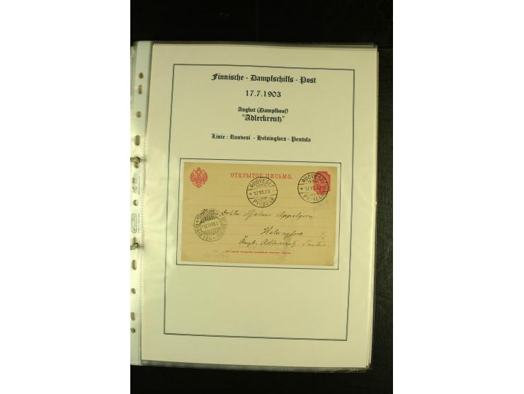 1844/1950 (ca.), Sammlung "Finnische Schiffspost" mit ca. 100 Briefen und Karten, dabei frühe Dampferschiffs-Post mit verschi