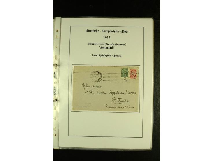 1844/1950 (ca.), Sammlung "Finnische Schiffspost" mit ca. 100 Briefen und Karten, dabei frühe Dampferschiffs-Post mit verschi