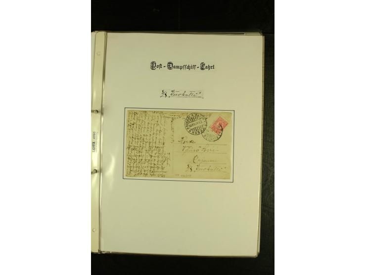 1844/1950 (ca.), Sammlung "Finnische Schiffspost" mit ca. 100 Briefen und Karten, dabei frühe Dampferschiffs-Post mit verschi