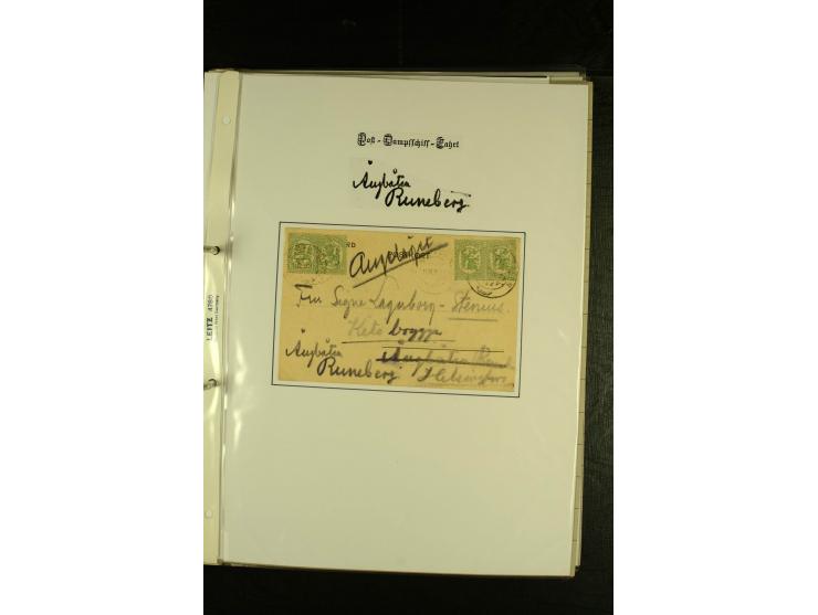 1844/1950 (ca.), Sammlung "Finnische Schiffspost" mit ca. 100 Briefen und Karten, dabei frühe Dampferschiffs-Post mit verschi