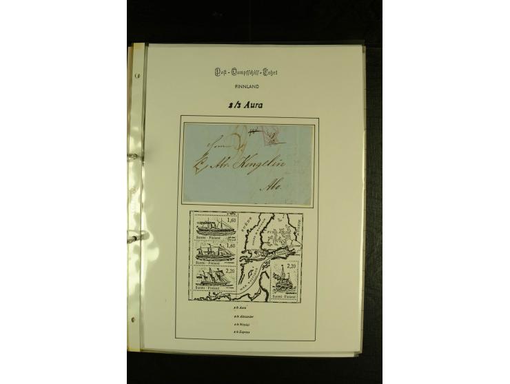 1844/1950 (ca.), Sammlung "Finnische Schiffspost" mit ca. 100 Briefen und Karten, dabei frühe Dampferschiffs-Post mit verschi
